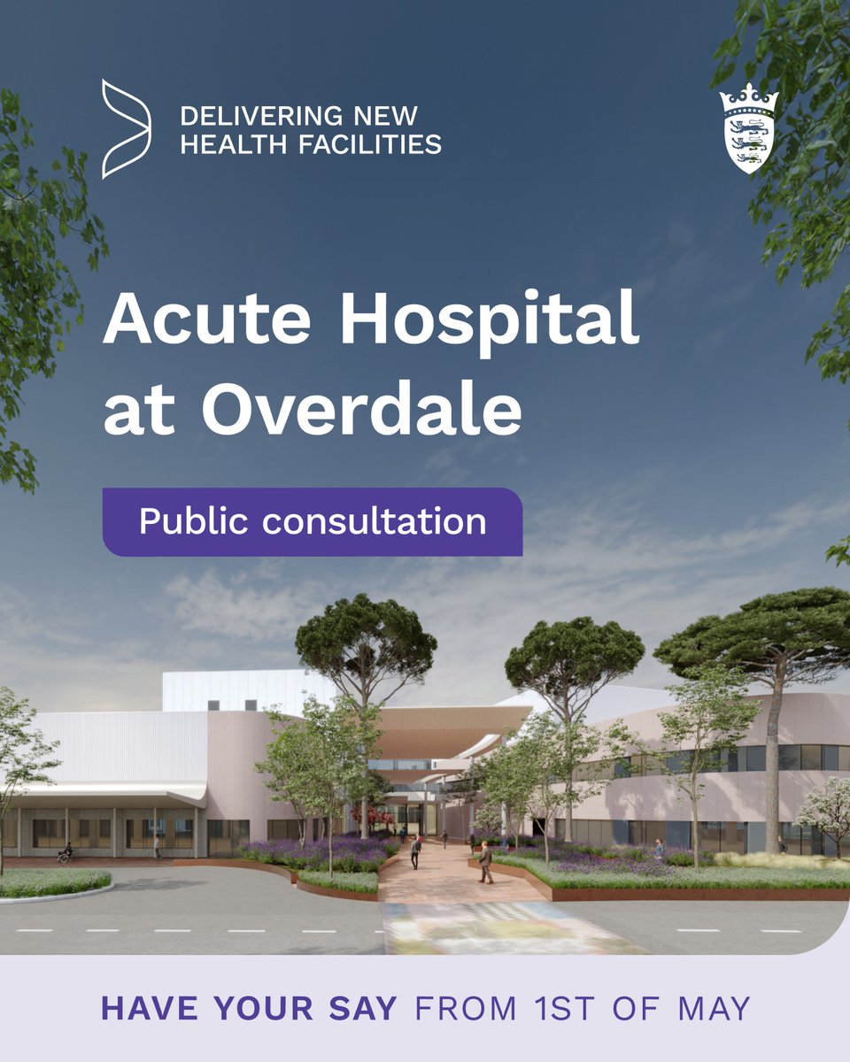 Public consultation on the concept design for the Acute Hospital at Overdale is now open. Your views are important to the Programme team, and the consultation is an essential part of the Planning Application.

To find out more and to have your say, visit: gov.je/NHFP