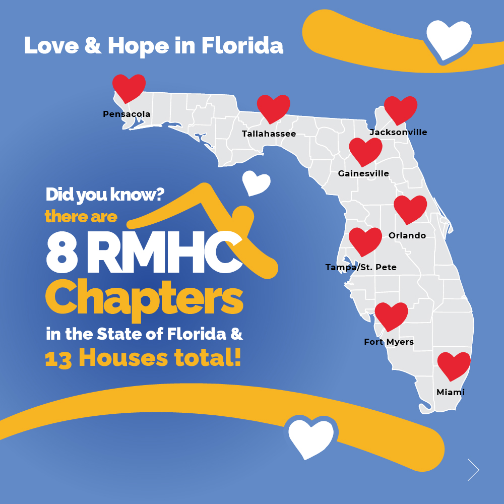 On Global Love Day, we spotlight the impactful work of Florida's Ronald McDonald House Charities! 🏠💖 Each chapter's stories inspire us daily. Thanks to every staff member, donor, and volunteer for spreading joy. #RMHC #LoveAndHopeinFlorida #KeepingFamiliesClose