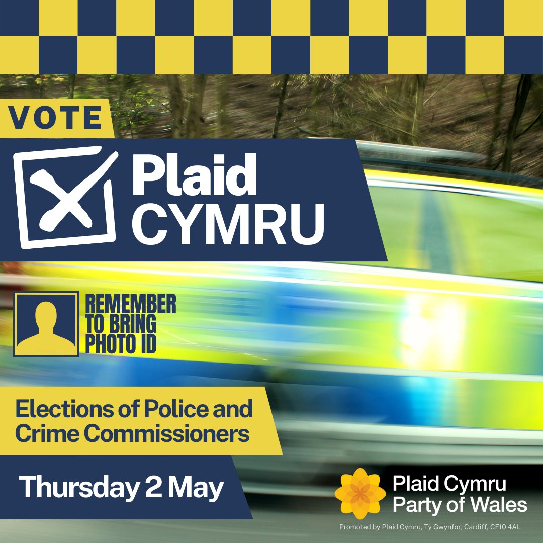 🗳️ Tomorrow, you can vote for fairer funding, safer streets, and fully devolved criminal justice powers 🏴󠁧󠁢󠁷󠁬󠁳󠁿

❤️ Tomorrow, vote for Plaid Cymru!

#VotePlaid #YourVoteMatters