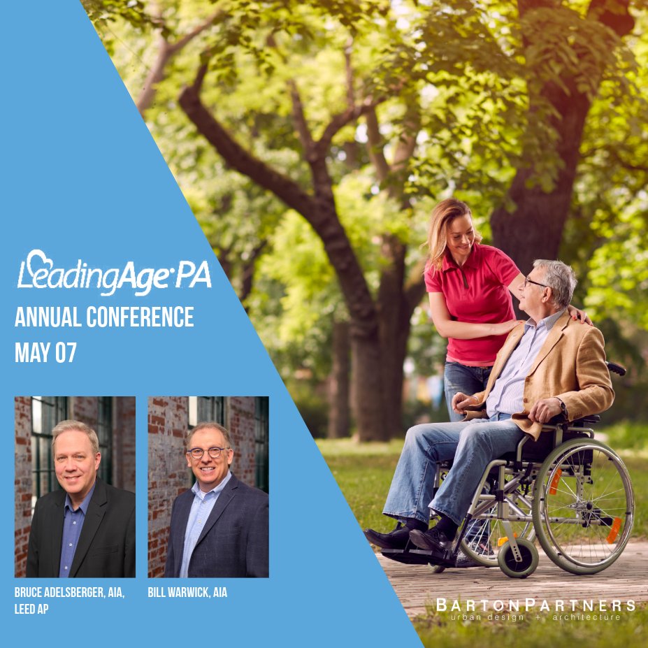 Principals Bruce Adelsberger and Bill Warwick will be attending the LeadingAge PA Annual Conference on May 7th. Be sure to say hi as we attend and learn about new and continuing ways to support senior care and services.

#leadingagepa #conference #seniorcare #seniorhousing