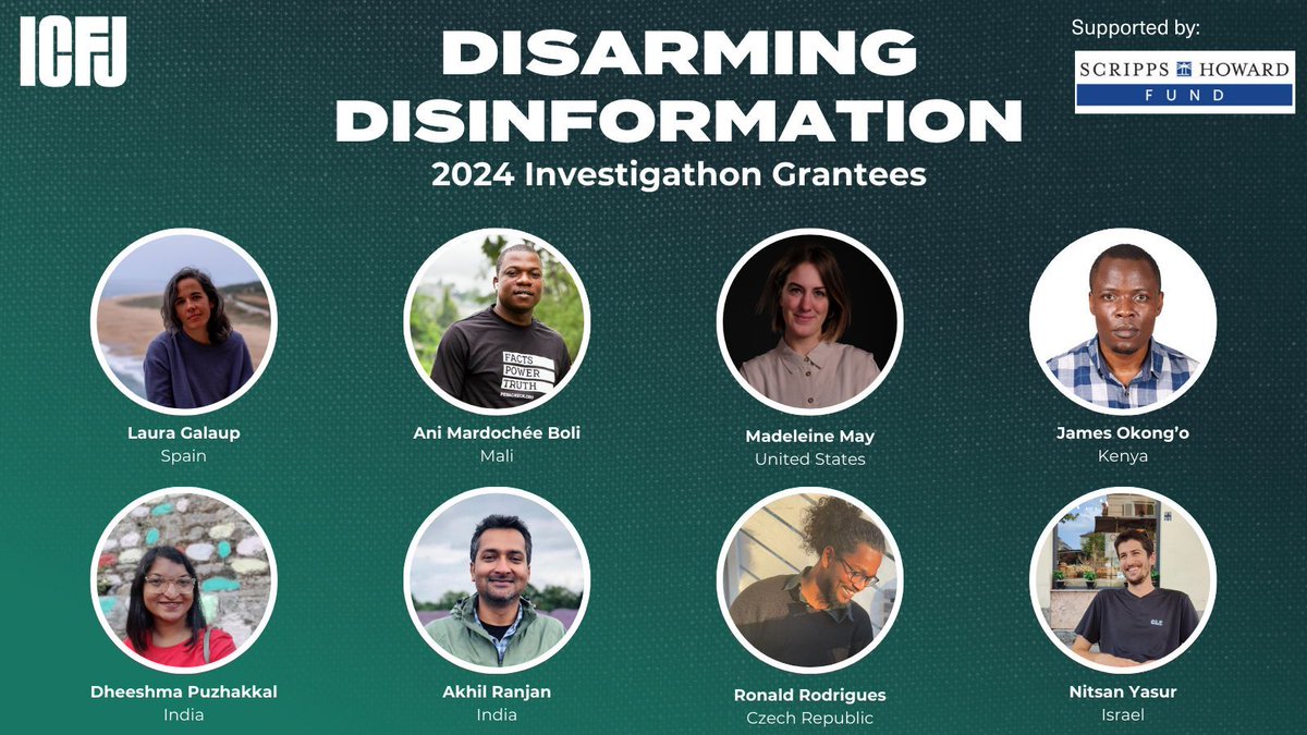 Reporters are probing the sources behind election lies, after receiving ICFJ Disarming Disinformation grants & following an “Investigathon” where they workshopped their projects with mentors @camposmello @gianninasegnini @CraigSilverman & @lauzommer. buff.ly/3xUW5yc