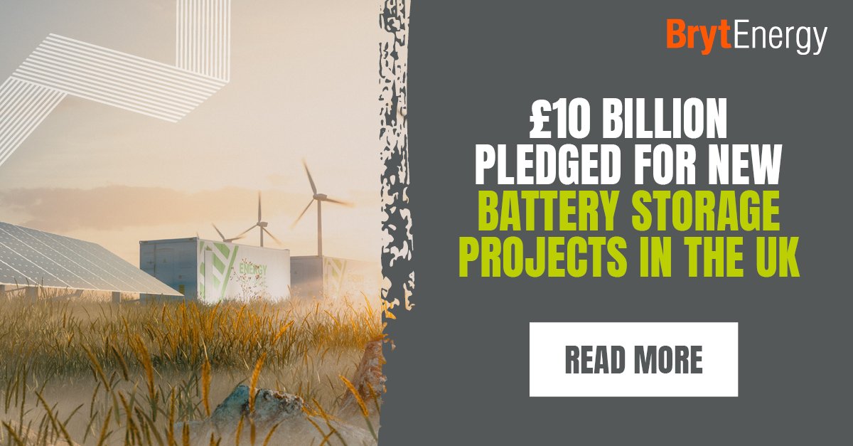 New plans have been unveiled for a £10 billion investment into what could become the largest battery storage project portfolio in the UK.

You can read more in this month’s edition of Bryt Insight: brytenergy.co.uk/bryt-insight-a… 

#BrytInsight #NetZero #BatteryStorage #EnergyTransition