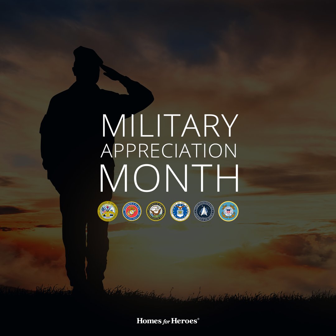 🎖️ Honoring the brave, celebrating the selfless! 🇺🇸 
May is Military Appreciation Month 🌟 

#MilitaryAppreciationMonth #SaluteToService #HomesforHeroes