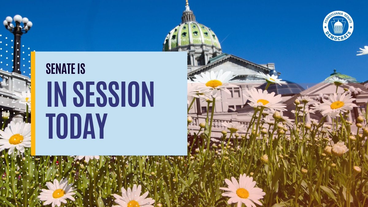 The PA Senate is scheduled to meet at 11am today. Watch session live at PASenate.com/session.