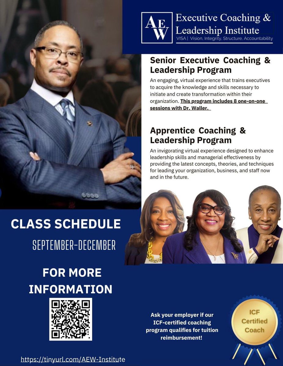 For more information about our forthcoming Fall Courses, please visit our website: nextstep-associates.com/aew-institute/

#AEWLeadership #VISALeader #vision #integrity #Structure #accountability #courses #fallsemester #Leader #executivecoaching