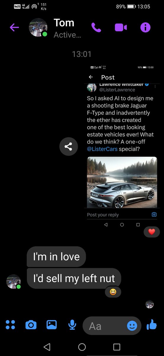 CPTXeSports's tweet photo. @ListerLawrence @ListerCars Sent it to my estate obsessed best mate..... https://t.co/8UJ5rKQFq6