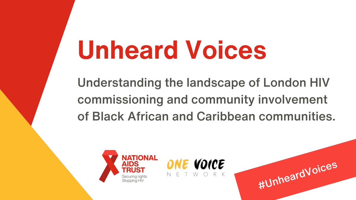 Proud to be part of @OneVoiceNetwor2, a partner in the development of the #UnheardVoices report with @NAT_AIDS_Trust which sheds light on landscape of #HIV commissioning & #community involvement among #BlackAfrican & #Caribbean communities in London. 

🔗 naz.org.uk/policy-advocacy