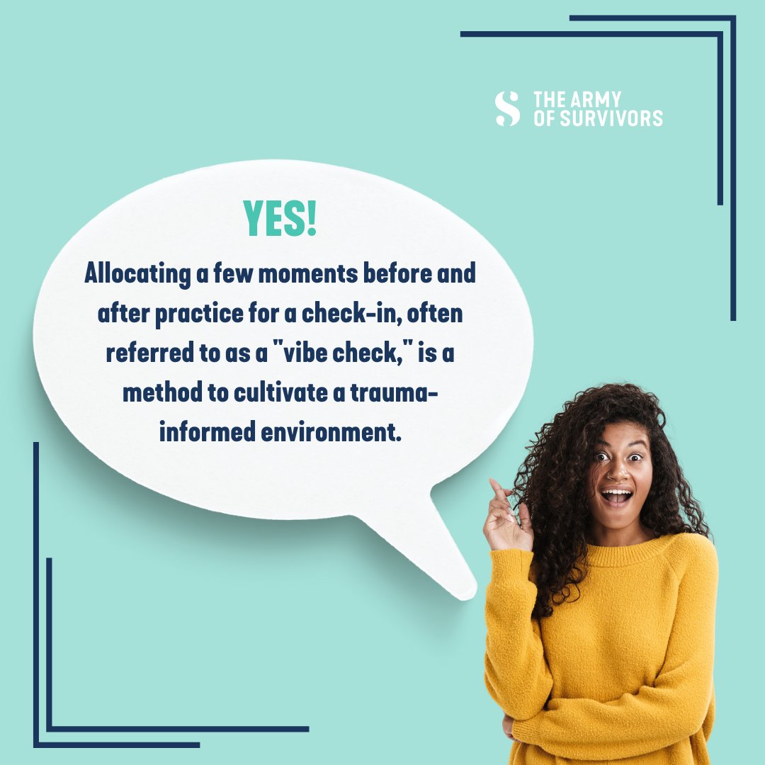 Did you know that a 'vibe check' is just a cool way of saying 'check-in'? 🤔 And guess what? Regular check-ins are an incredible tool for building a trauma-informed environment within teams. Let's prioritize check-ins and continue building spaces where everyone can thrive! 💪