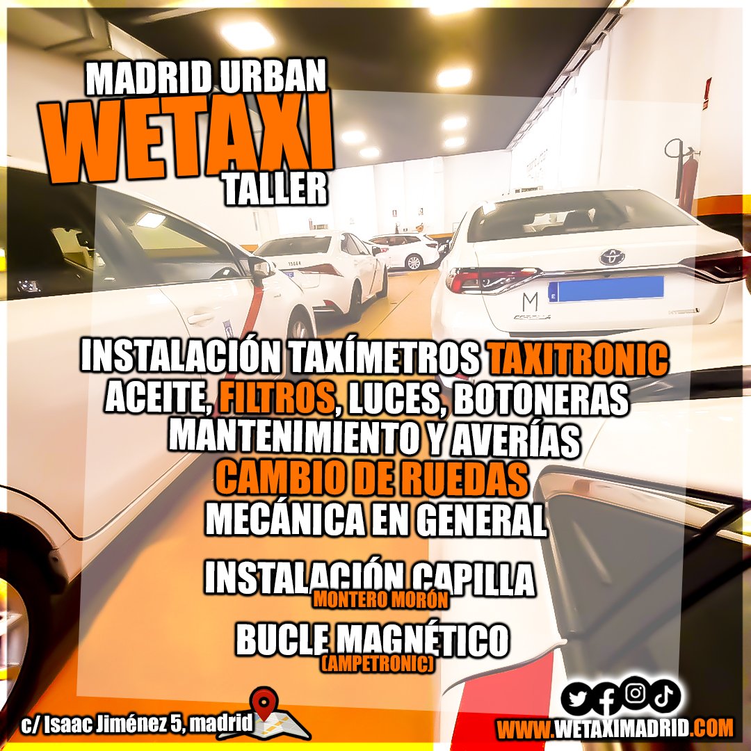 WETAXI MADRID URBAN TALLER 
Todo lo que necesitas para tu taxi.
Antes y después 

Info y venta: 91 141 28 26

#taxitronic #taxitaller #taximadrid #taximadrid🚖 #taxi2024 #taxiEspaña #ampetronic #cursocartilla #cursoonline #conductortaxi