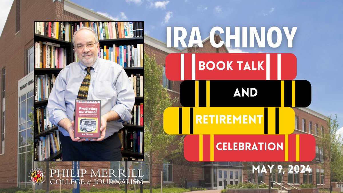 #ICYMI After 23 amazing years at Merrill, our Associate Professor @ichinoy will be retiring at the end of the semester. JOIN US May 9 as we celebrate his career and talk about his new book at Knight Hall! REGISTER: go.umd.edu/CelebrateIra