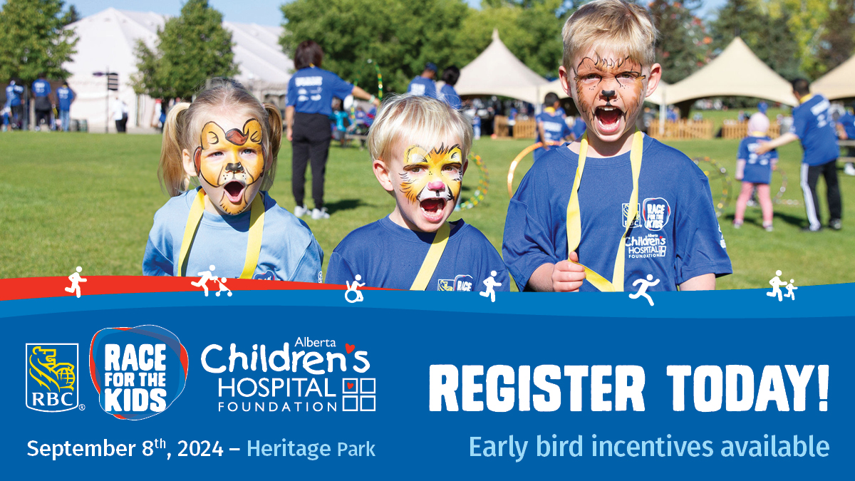 RBC Race for the Kids is BACK! Sign up today and you will save on registration AND be entered to win a pair of tickets to see 𝐊𝐢𝐧𝐠𝐬 𝐨𝐟 𝐋𝐞𝐨𝐧 at the Scotiabank Saddledome on September 3! my.childrenshospital.ab.ca/event/rbc-race… #MyStory #BuildThemUp #yycevents