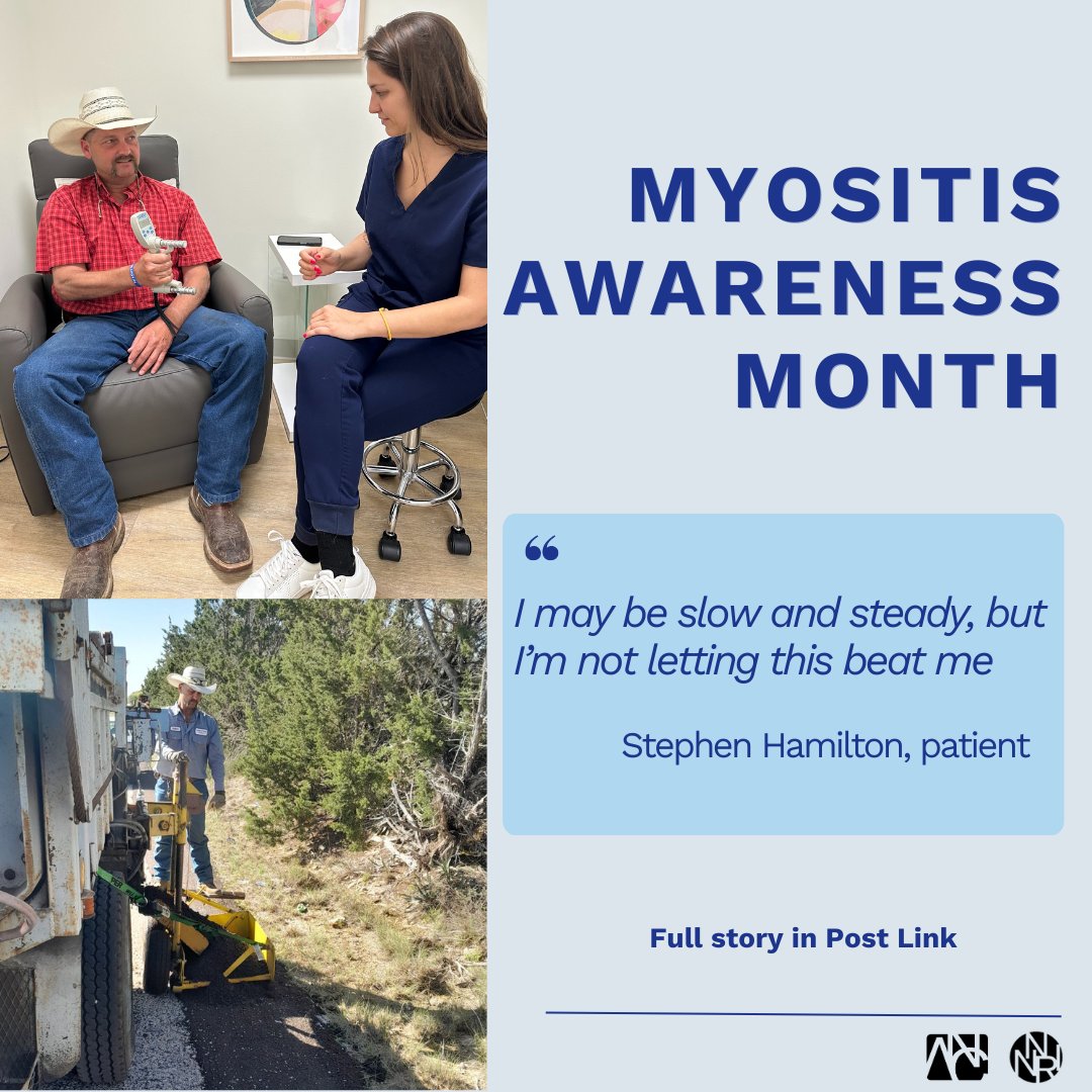 May is Myositis Awareness Month. Myositis is the inflammation of muscles in the upper arms and legs that can cause muscle weakness, fatigue, and joint pain. Read our patient Stephen Hamilton's story about inclusion body myositis in our newest blog.ow.ly/2my750Rt8rH