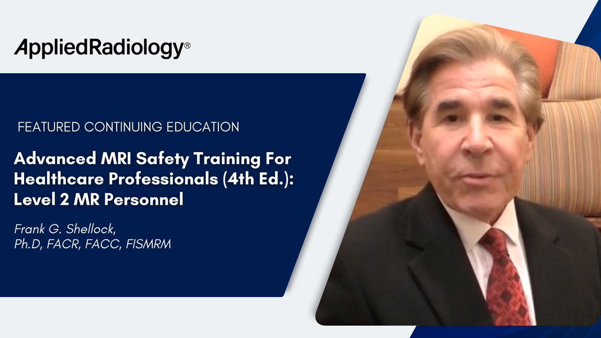 Did you know Sunday was World Day for Safety and Health at Work? Seems like the perfect time to brush up on your MRI safety with internationally respected MRI safety researcher and educator, Frank G. Shellock, Ph.D. 🔗 bit.ly/3UjRrkR #WorldDayForHealthAndSafetyAtWork