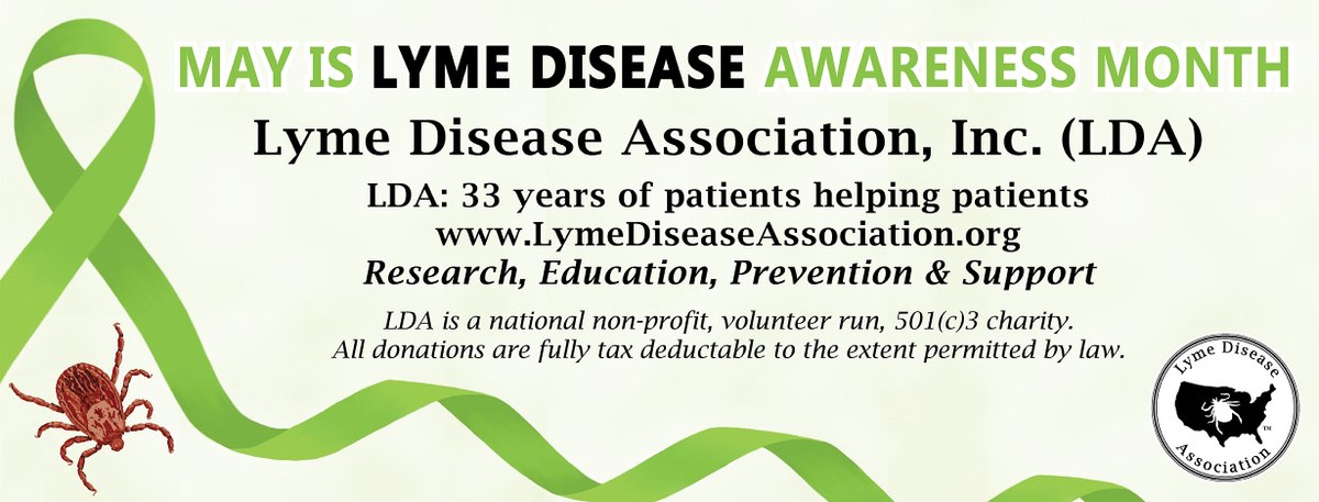 LDA April 2024 Newsletter: May Lyme Awareness, Guest Blogs, LA4Ks Benefit, Researcher Opportunities, Neuro Lyme, Chronic Lyme, and more. loom.ly/Y2C4JOA #LDA #LymeDiseaseAssociation