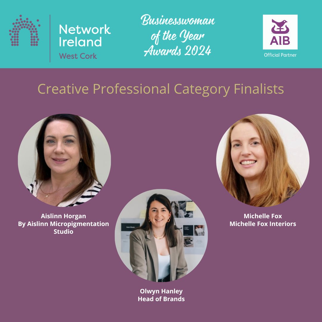 It’s time to announce the finalists of our Businesswoman of the Year Awards for 2024! First up is the Creative Professional category, which is being generously sponsored by @FUSION_HOME First up we have Aislinn Horgan, from By Aislinn Micropigmentation Studio