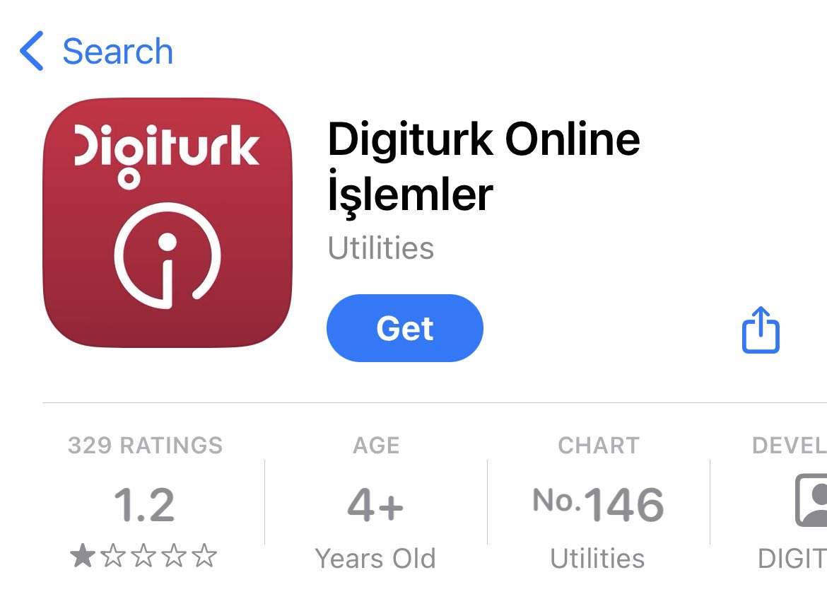 Yine @Digiturk ile imtihan günü yaşamaktayız. ‘Şifremi unuttum’ çalışmıyor. Bir de arkadaşlar söylemesi ayıp App Store’da 5 üzerinden 1.2 puan almayı nasıl başardınız? @DigiturkDestek