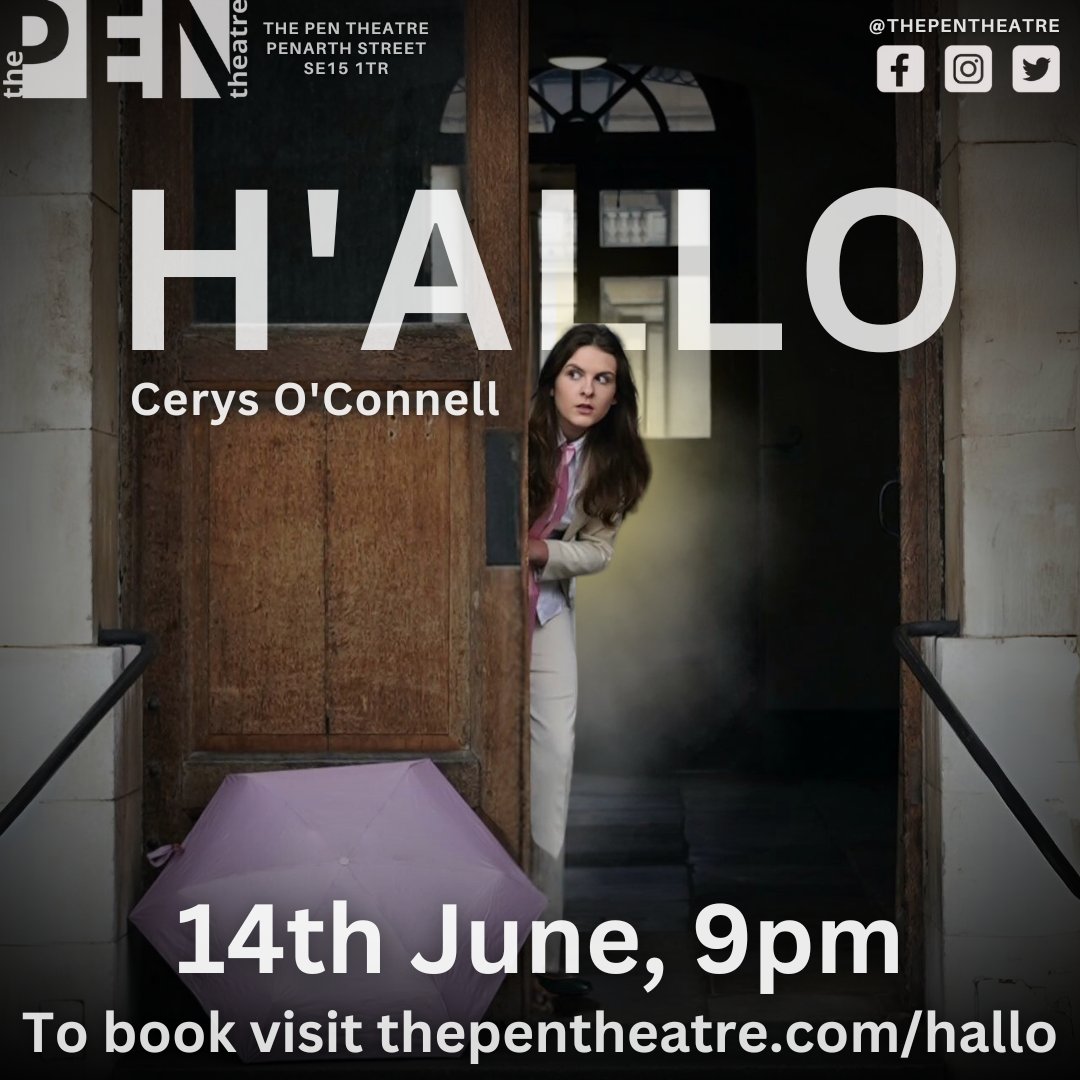 📣 NEW FRINGE PREVIEW PERFORMANCE ANNOUNCEMENT 📣CERYS O'CONNELL | H'ALLO | Friday 14th June, 9pm Hello. Hell? Oh! Hell-oh - A new clown show from Cerys O'Connell | Book tickets > thepentheatre.com/hallo | #clowning #gaulier #comedy #storytelling #slapstick #edinburghfringe
