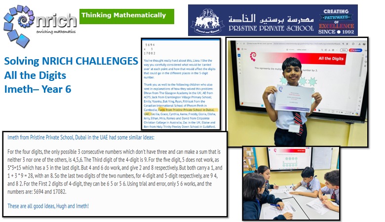 👏👏👏Congratulations Pristine Mathematicians your solutions to Live Problems are now published. @nrichmaths #PristinePrimary