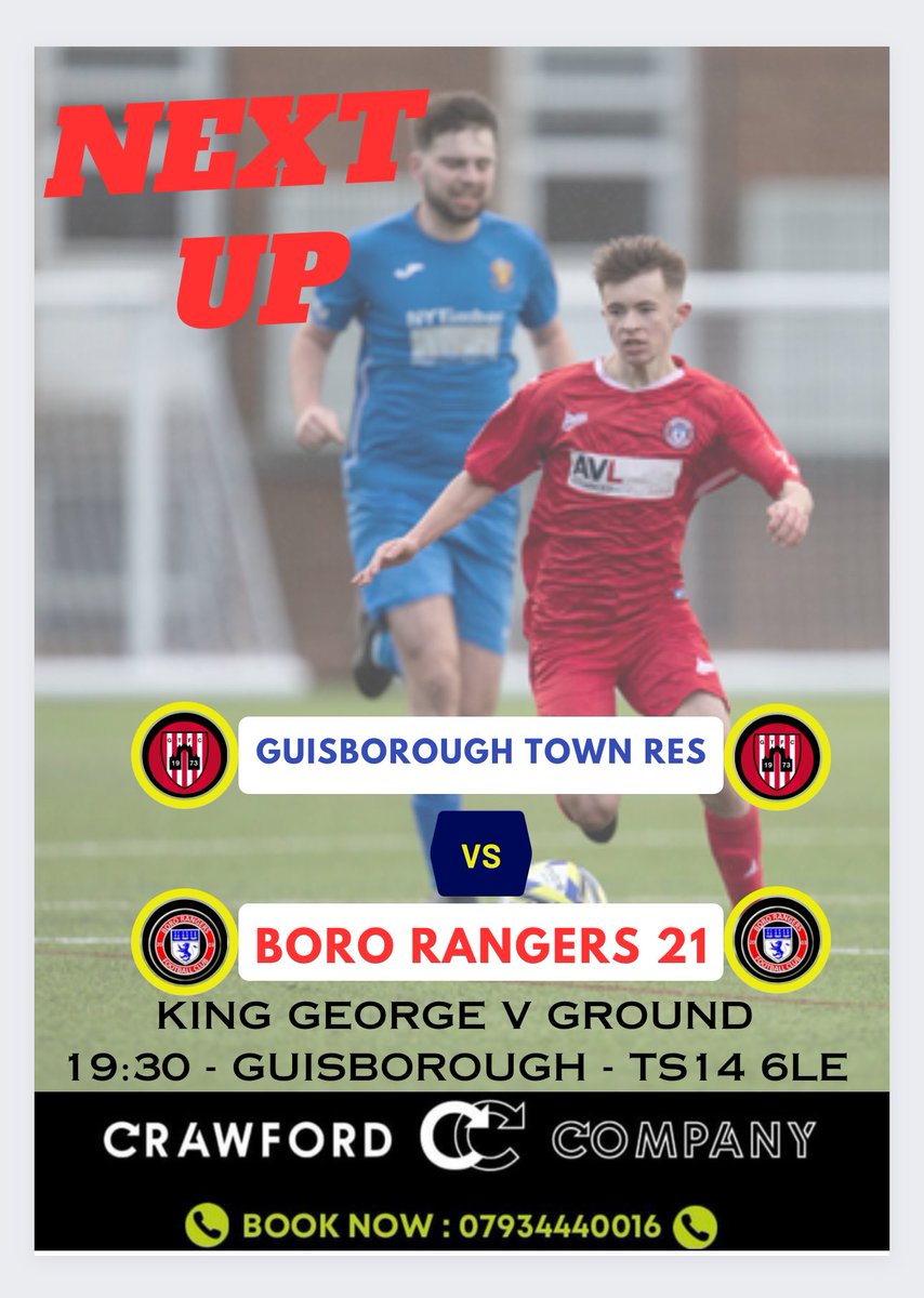Match day Tonight we will finalise our season with an away trip to @guistownfc reserves. Looking to end it all with a win. 🆚 @guistownfc 🏆 @NRFLOfficial 🏟️ KVG Stadium 📍TS14 6LE 🕰️ 19:30 KO UP THE 21s
