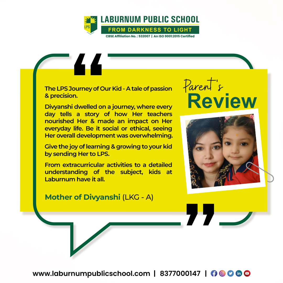 We’re delighted with such kind words.
#LaburnumPride #SchoolSuccessStories #LaburnumLegacy #ParentVoices #InspiringEducation #AcademicExcellence #ProudToBeLaburnum #EducationalJourney #StudentAchievement #LifeAtLaburnum #TransformativeLearning #EmpoweredStudents #FutureLeaders