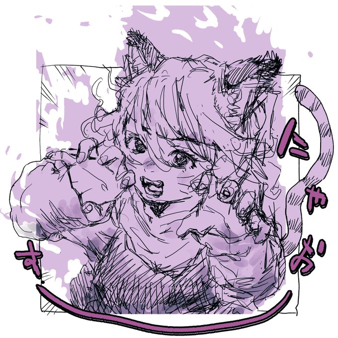 「animal ears purple theme」 illustration images(Latest)