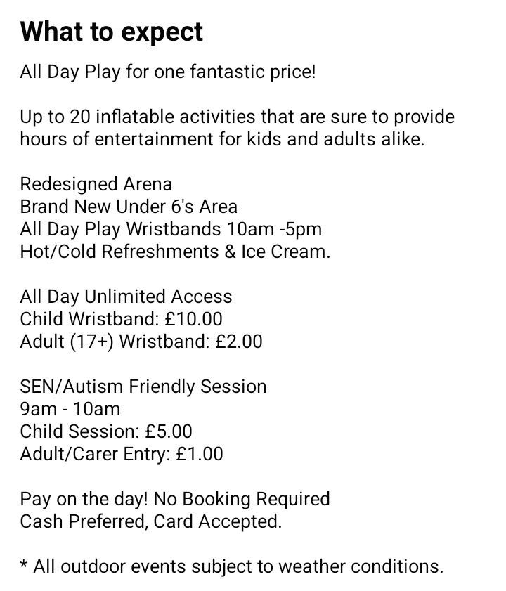 Mega Bounce Park will be at Whites of Earls Barton, Clay Lane, Northampton on Saturday 4th and Sunday 5th May Details on the attached image ℹ️ Further information can be found at buff.ly/4dmqu8C