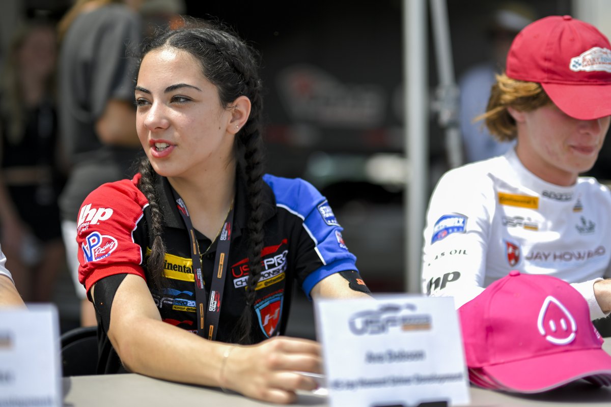 I spoke with @USFJuniors driver Ava Dobson yesterday for a new Insider podcast, which will debut tomorrow. We had a fantastic chat about her move from karting into car racing, her focus for 2024, and her nasty wreck at Barber last weekend. Lots of great insight. #USFPro