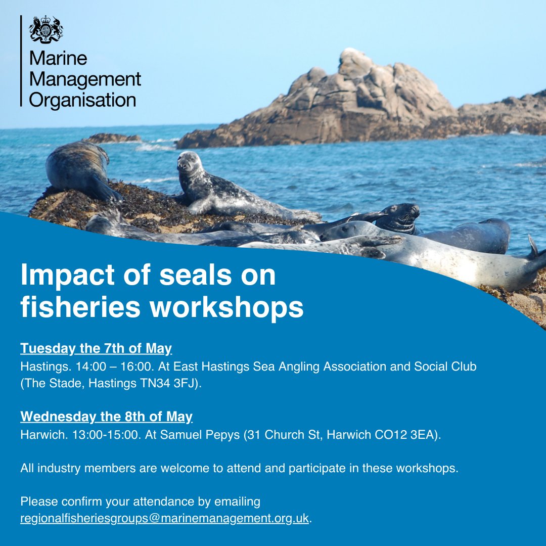 Dr Claire Tanner and Dr Katrina Davis from the University of Oxford are conducting a study quantifying the proportion of catch partially eaten by seals in the UK, as well as the economic impact this is having on fisheries around the coast. Please email if you wish to attend.