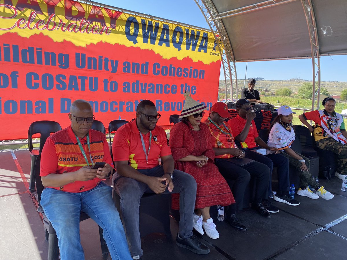 Honoured to have addressed the COSATU #MayDay Rally ANC in Maluti-a-Phofung Subregion, Phuthaditjhaba Region, Qwaqwa, in the Free State Province.

📌Qwaqwa Stadium 

#VoteANC
#VoteANC2024 
#LetsDoMoreTogether