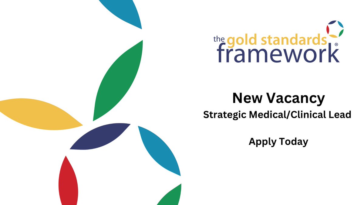 Job Opportunity: GSF are seeking a new Strategic Medical/Clinical Lead with vision, commitment, and strategic leadership skills to help drive our vision forward, so that more people can receive Gold Standard end of life care. Visit rb.gy/etvwqr to apply today.