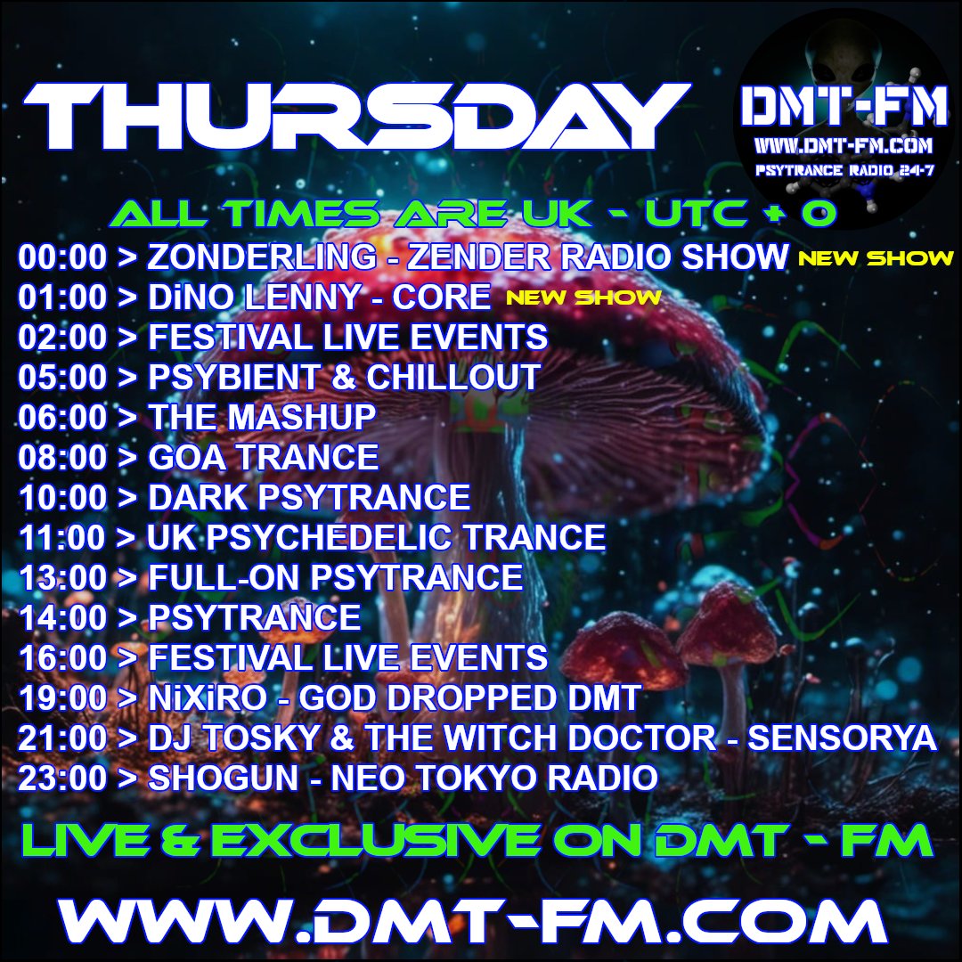 Shows on DMT FM on Thursday 02/05/2024 - Psytrance Radio DMT FM - Psytrance Radio Broadcasting 24/7

dmt-fm.com

#psytrance #dance #music #edm #psybient #goa #darkpsy #hitech #fullon #progressivepsy #psytrancefamily #psytrancefestival #psytrancelove #psytranceworld