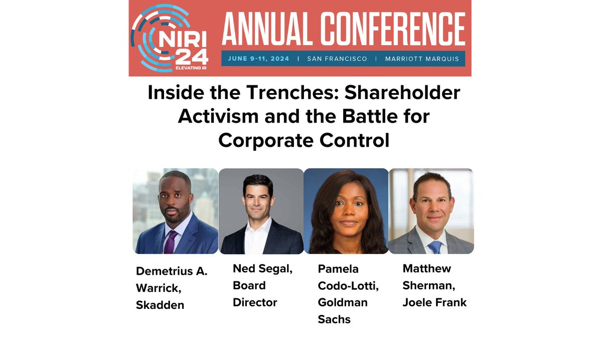 With record-breaking levels of activist campaigns, shareholder activism continues to reshape the landscape of corporate governance, challenging the traditional power structures within companies.  #NIRI #NIRI2024 niri.org/professional-d…