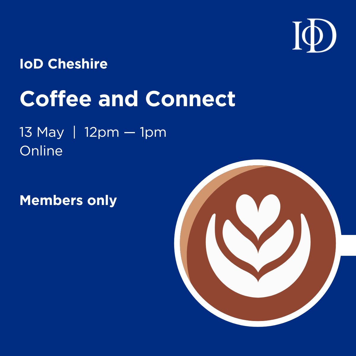 IoD North West (@iodnorthwest) on Twitter photo Based in the Cheshire area and looking to connect with fellow Institute of Directors (IoD) members?
Then join Cheshire Branch Chair Stuart Waddington -  for our next virtual Coffee and Connect session on 13 May.
iod.com/events/coffee_⦠Based in the Cheshire area and looking to connect with fellow Institute of Directors (IoD) members?
Then join Cheshire Branch Chair Stuart Waddington -  for our next virtual Coffee and Connect session on 13 May.
iod.com/events/coffee_ā¦