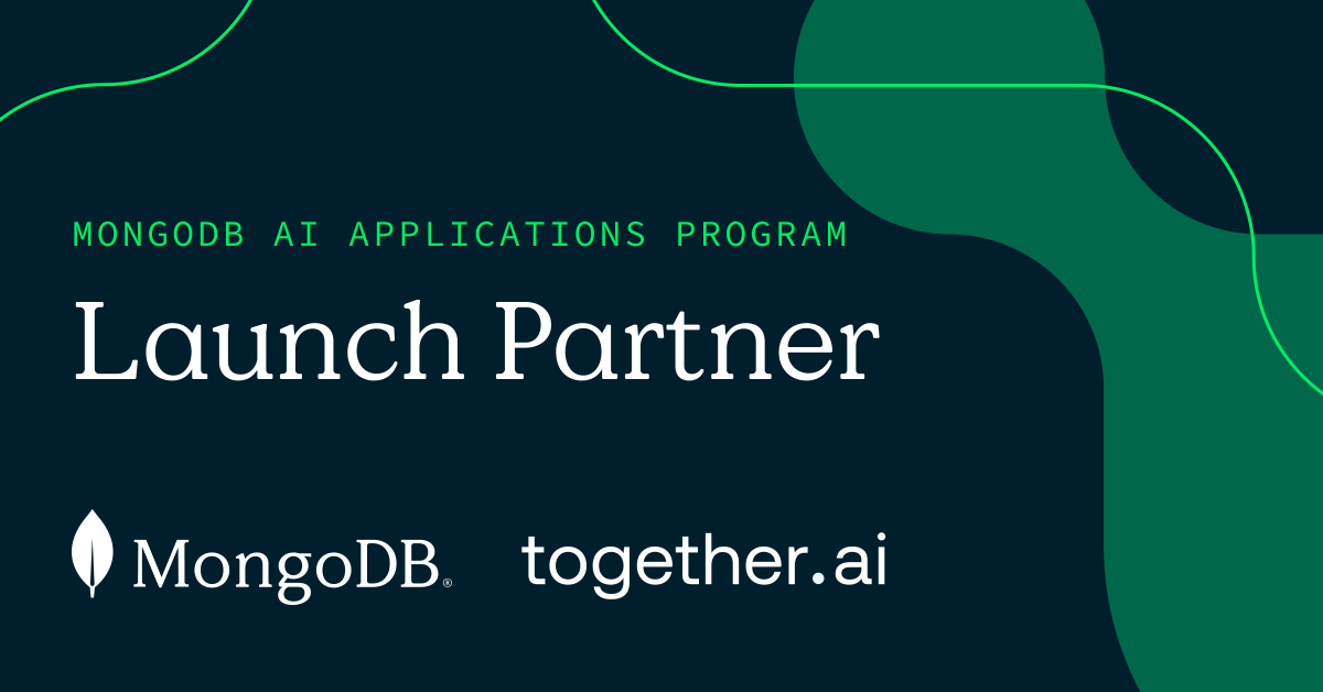 @AnthropicAI @anyscalecompute @awscloud @cohere @credal_ai @FireworksAI_HQ @googlecloud @followgravity9 @LangChainAI @llama_index @Azure @nomic_ai @pureinsightsco @togethercompute Welcome launch partner @togethercompute to the MongoDB AI Applications Program, designed to help organizations build and deploy modern apps enriched with #GenAI technology at enterprise scale. mongodb.social/6017jHm4J