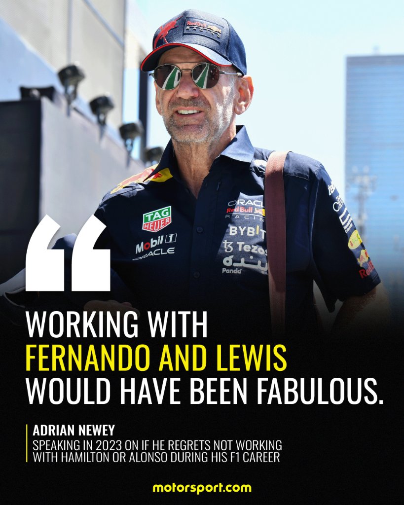 In the past, Newey has said he would have liked to work with Fernando and Lewis. Do you think he'll be working with either of these drivers in the future? 👀