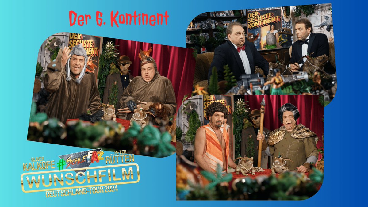 schlefaz's tweet photo. #Rostock! Bereitet euch vor auf drei Kackstreifen,
die euch umhauen werden! 🍿
Ihr wählt LIVE vor Ort am 13.05. im #Moya
#SchleFaZ #Wunschfilmtour
Tickets 👉 https://t.co/s2IV5k85YE
#Ator2 #Der6Kontinent #WizardsoftheLostKingdom https://t.co/8fv4yj6HPL