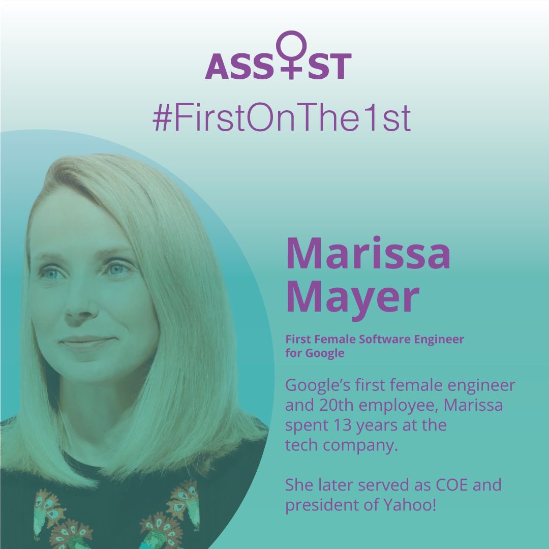#FirstOnThe1st HELLO MAY💜

This month, we are celebrating Marissa Mayer who was the first female software engineer for Google💫