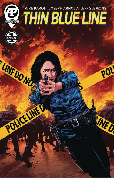 Today is #LawDay in America. It's also #NewComicBookDay which means @BloodyRedBaron's THIN BLUE LINE comic is on sale in all the best comic shops -only from @AntarcticPress! Grab a copy for yourself, your local law enforcement officer, and any #ThinBlueLine backer you know today!