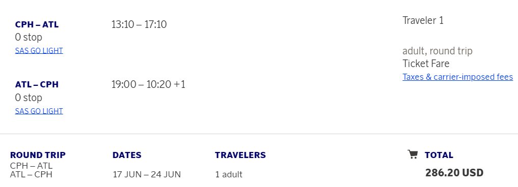 You can Fly SAS's Inaugural to Atlanta for just $286 Round-Trip! ✈️🇩🇰🇺🇸 On June 17, the first CPH-ATL flight is being sold for $286, also with connections out of other European airports for less than $400! Are you going to miss this chance? Via @airwaysmagazine #SAS #Atlanta