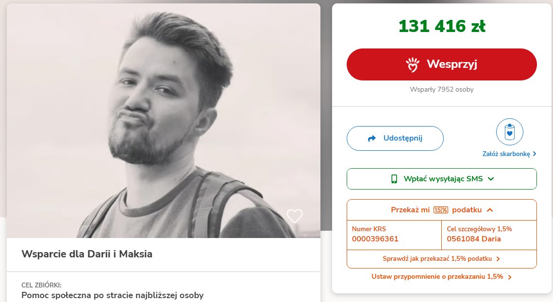 FastInfo's tweet photo. Ekipa Fantasy odpaliła zbiórkę pieniędzy dla żony i syna Deva.

Zachęcamy do wsparcia https://t.co/7o8WdEuw4V