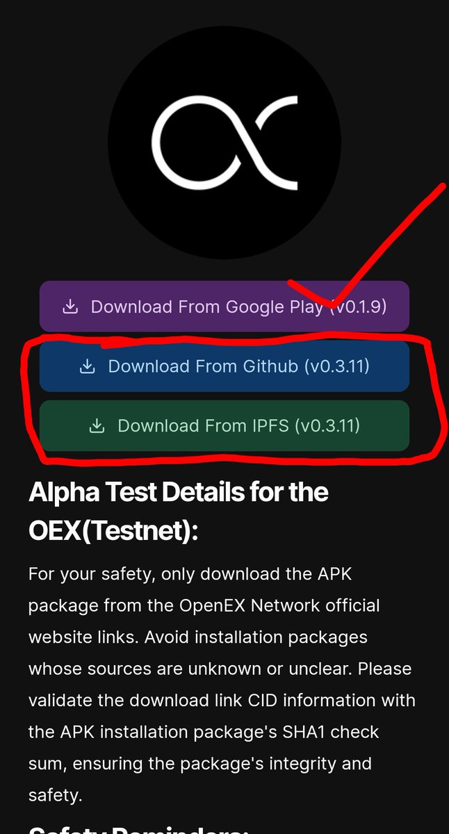 #OEXCommunity #update
🔶Many users are reply that their #Oex Balance is not verified.
📌Do the following steps 👇

1 Download #Oex App update version (v.0.3.11)

2. Official Download website 👇
oex.to/d/1Yth6hU

3. Update version is only available from GitHub and IPFS…