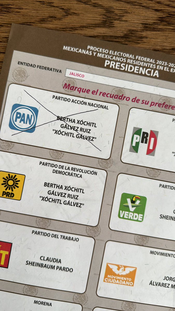 Por fin! A sacar a Morena #Xochitl2024 #VotoExtranjero