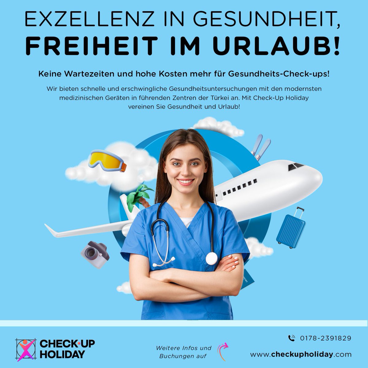 Check-Up Holiday erwartet Sie! Schnelle und preiswerte Check-ups in den besten Gesundheitszentren der Türkei. Entdecken Sie die perfekte Harmonie von Gesundheit und Urlaub. Besuchen Sie den Link in unserem Profil für weitere Details. #GesundheitUndUrlaub #CheckUpHoliday