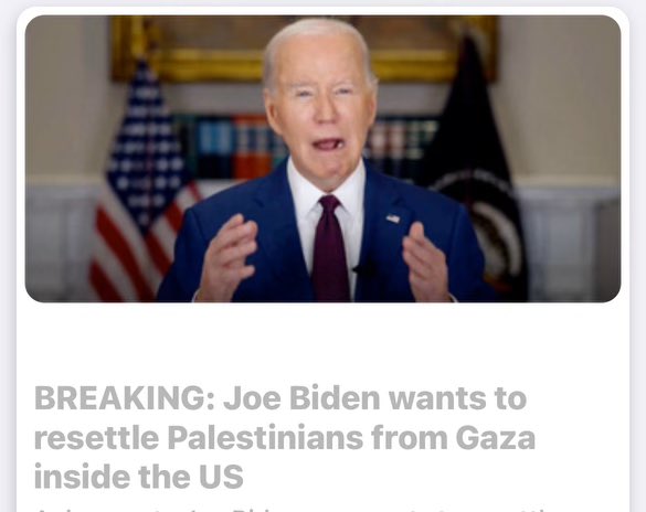 Hamas still has American hostages … and Biden wants to import Palestinians before bringing Americans home. Tell me why you would still vote for this America-hating demented fool.