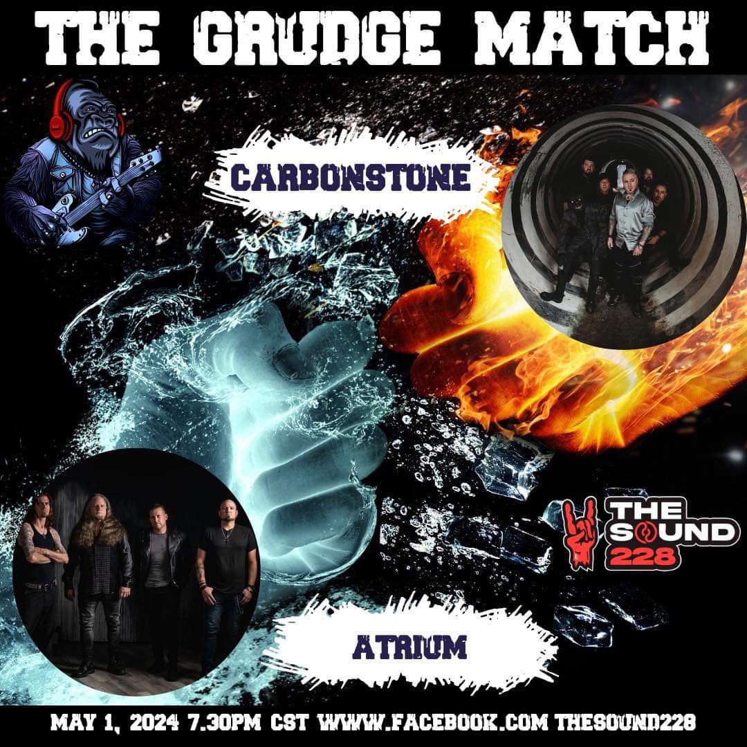 We are LIVE TONIGHT, Wednesday, May 1st, at 7:30pm central with South Florida alt rock act, @ModernMimes! Our Grudge Match music video battle features “White Noise” by @xcarbonstonex versus “Choked by Smoke” by @AtriumBandLife. Tune in! linktr.ee/TheSound228