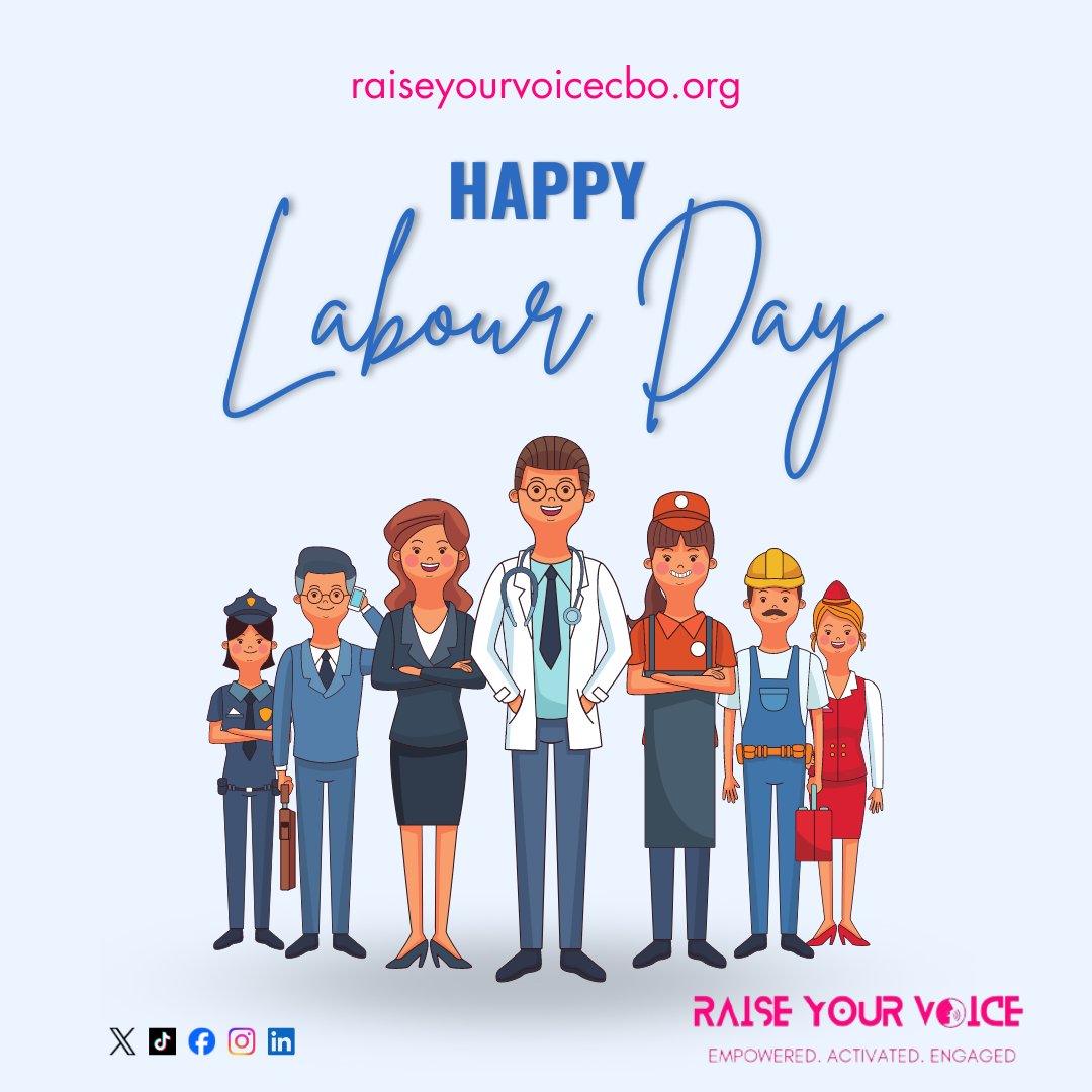 Today, we celebrate the dedication, hard work, and contributions of every hardworking individual who drives progress and builds our communities. Happy #LabourDay. #RaiseYourVoice