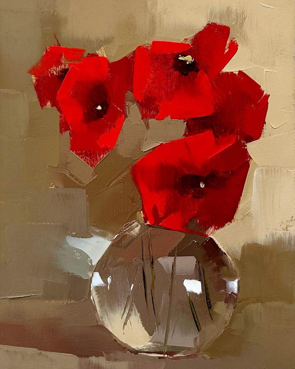 . . 🎨 ©️ Ans Debije This year’s poppies III . .