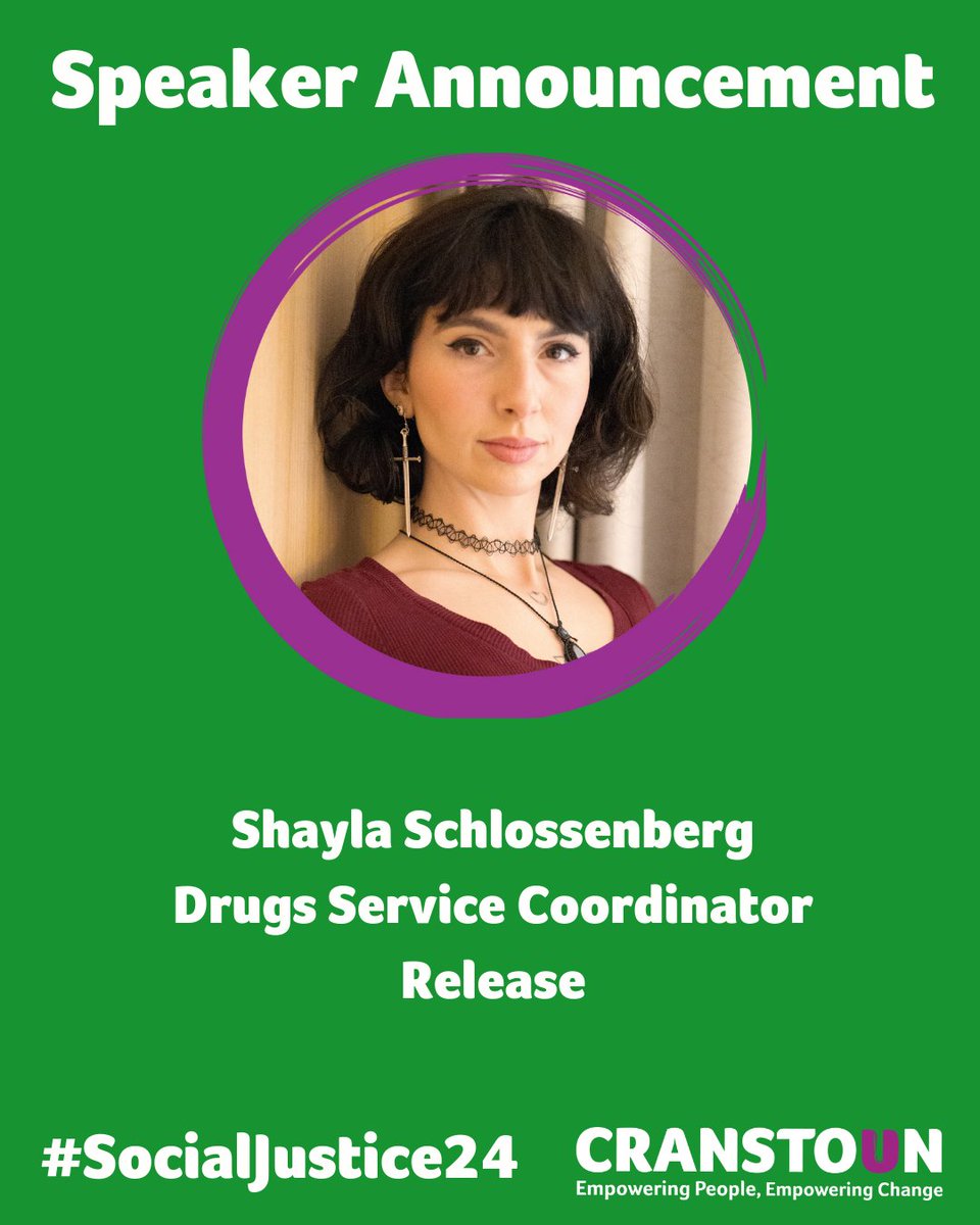 Cranstoun_org's tweet image. Social Justice Conference news! 🌟

@SSchlossenberg  is Drugs Service Coordinator @Release_drugs, with particular harm reduction skills in working with people affected by patriarchy, people who use methamphetamine, and people who trade sex.

Tickets here👇
cranstoun.org/social-justice…