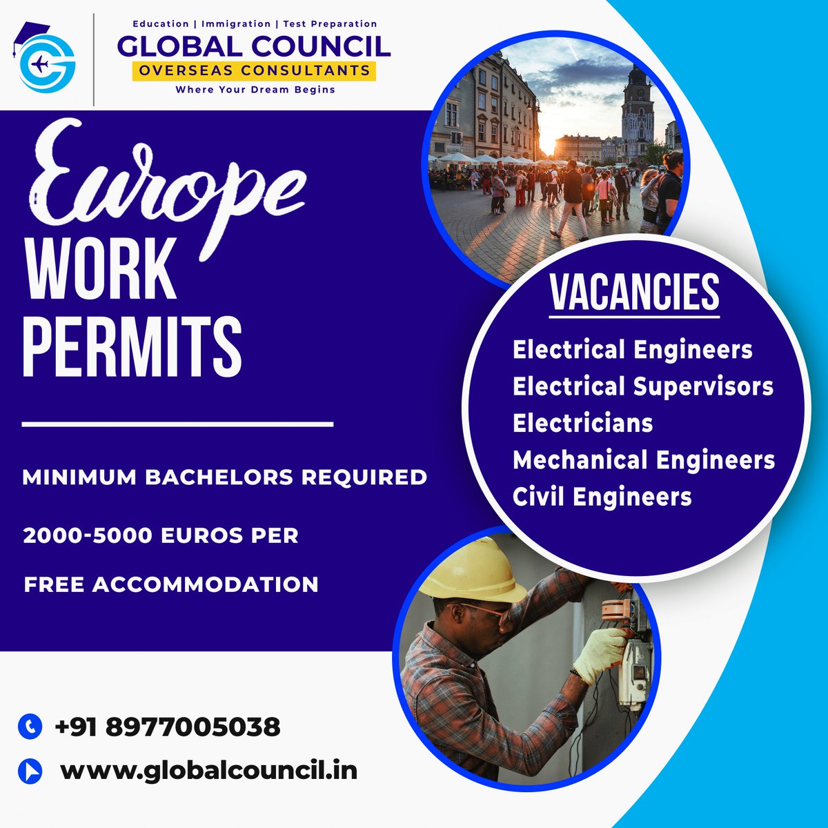 Join us for exciting career opportunities across various sectors in Europe.
.
.
#studyingermany #sudy #student #studyineurope #europeworkpermit #europe #european #workvisa #workpermit #ukworkvisa #usaworkpermit #australiavisa