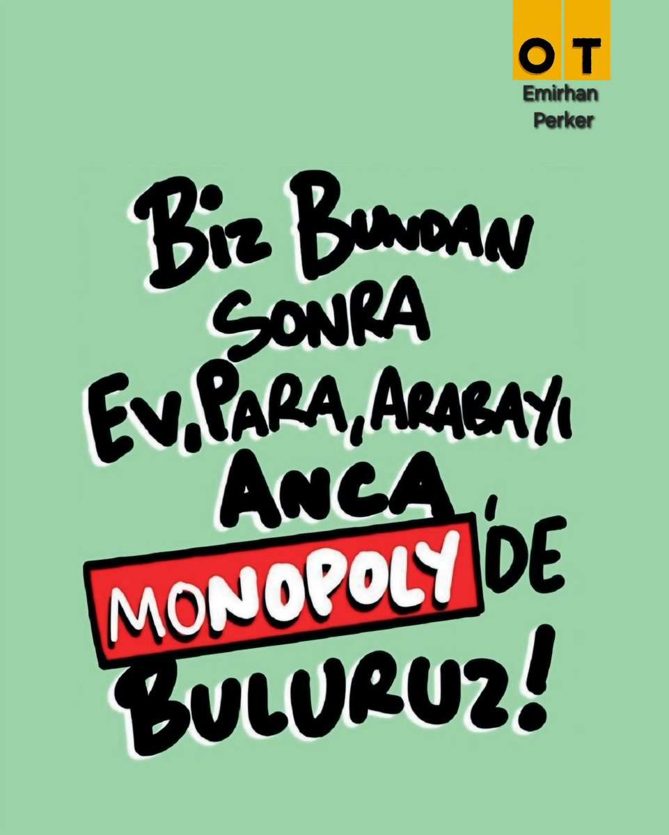 Biz bundan sonra ev, para, arabayı anca Monopoly'de buluruz! 🏠💲🚗 Çıkartma, bardakaltı ve ayraç hediyeli #Mayıs sayımız kitabevleri, marketler ve bayilerde 📚 #OTdergi ✍️ @emirhan_perker